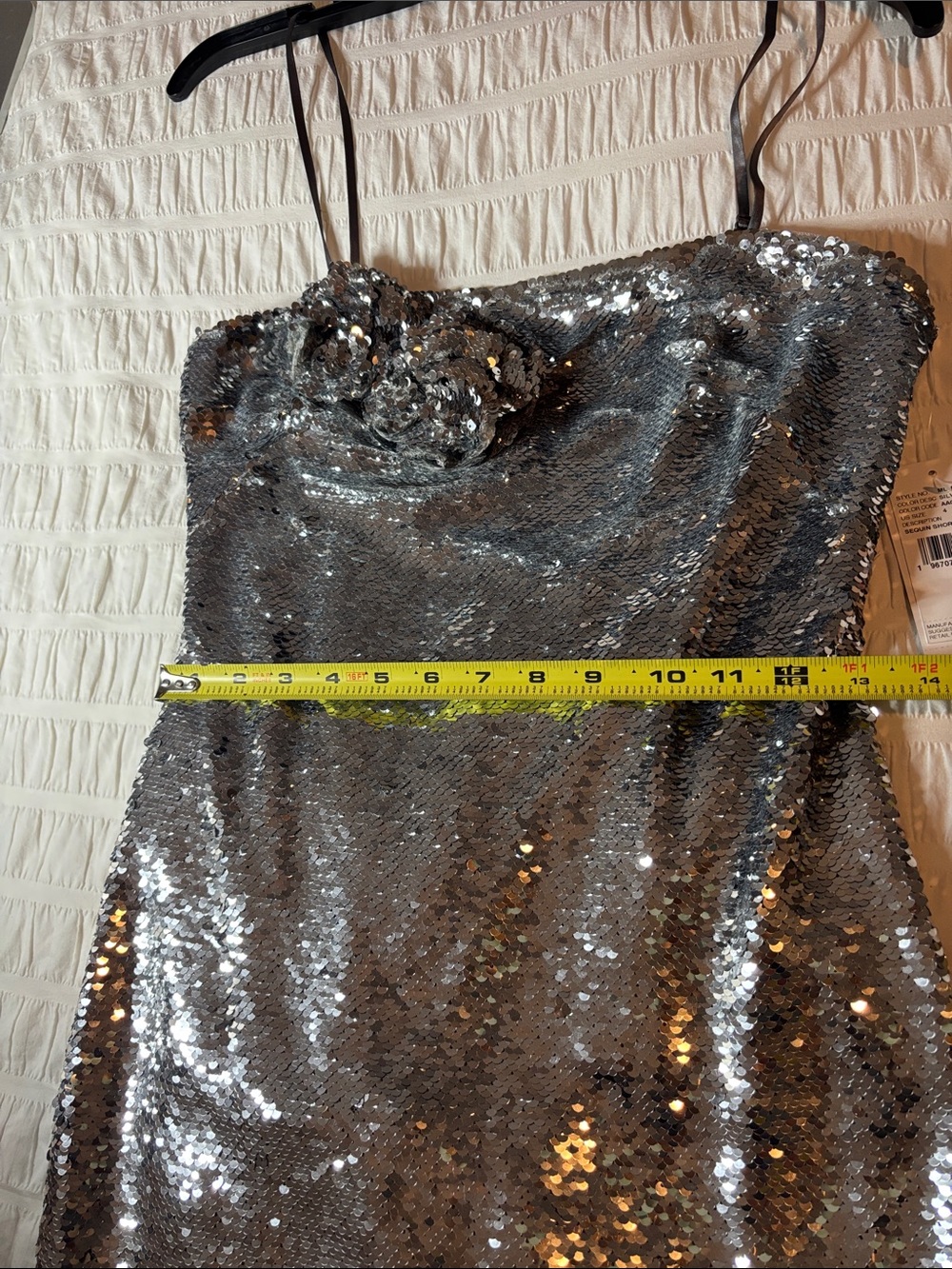 Liv Foster Sequin Slip Dress - Silver - Picture 10 of 12